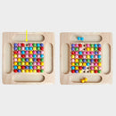 Montessori Educational Wooden Toys for Toddlers, Wooden Board Beads Game,