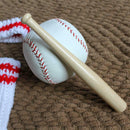 Knit Baby Boy Girl Photography Clothing Oversleeve+Headdress+Baseball+Stick