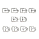 10 Pcs Leather Belt Buckle Metal Center Bar Buckles Purse Making Accessories