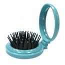 4Pcs Portable Plastic Round Folding Pocket Hair Brush Mini Hair Comb with M