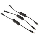 3x LED Strip Light Inline On/Off Switch DC Power Adapter Connector 5.5x2.1mm