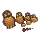 10pieces Cute Cartoon Owl Pattern Wooden