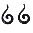 1 Pair 2g 6mm Black Spiral Ear Plug Tunnel Stretcher Taper stretching Earring