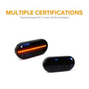 Car Side Turn Signal Dynamic L + R Smoked LED Side Marker Light for V-W T5