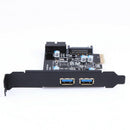 1X(Super Speed Usb 3.0 Pci-E 2 Port Pci Express Expansion Card 19-Pin Power