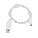 LED Visible Light Micro USB Charge Data Sync Cable  For Android Phone-1m