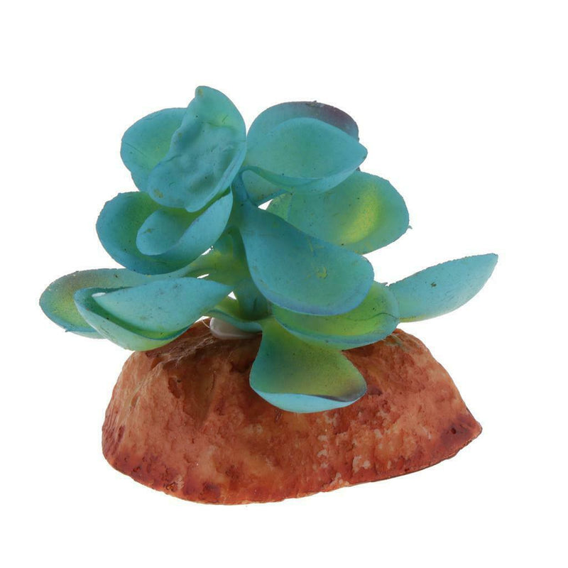 2PCS Aquarium Fish Tank Plants Succulents Reptile Hideaway Decoration - Reptile