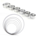6X Pro Round Pastry Cutters Doughnut Fondant Muffins Mould Ring Baking Tools