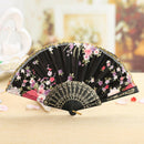 Folding Fan Chinese Flower Lace Silk Hand Held Fan Wedding Dancing Party  JR