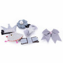 6Pcs Cute Baby Girls Hair Clips Handmade Fabric Bowknot Crown Hairpins Todd D8D4