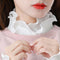 Lady False Collar Cuff Set Stand Ruffles Half Shirt Detachable False Faux Collar