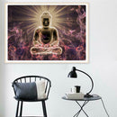 Buddhism Light DIY Round Diamond Painting Embroidery Kits Cross Stitch Set