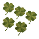 Pack of 5 Embroidered Iron on Patches Badge Cloth Stickers Four Leaf