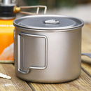 Titanium Cup 550Ml Ultralight Portable Pot Titanium Water Mug Cup For Outdo