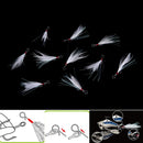 10pcs 49mm blade Lure pendant bloodstreams feather fishing lure tackle single 3C