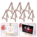 10pcs Mini Wooden Easel Triangle Table Display Artist Stand Name Card Holder