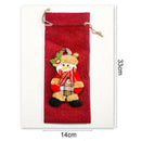 3 Pcs Christmas Wine Bottle Cover Santa Snowman Sweater Holiday Champagne B V6C2