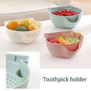 Double-Layer Multi-Purpose Lazy Fruit Nut Snack Plate Drain Basket Mobile P T2J3