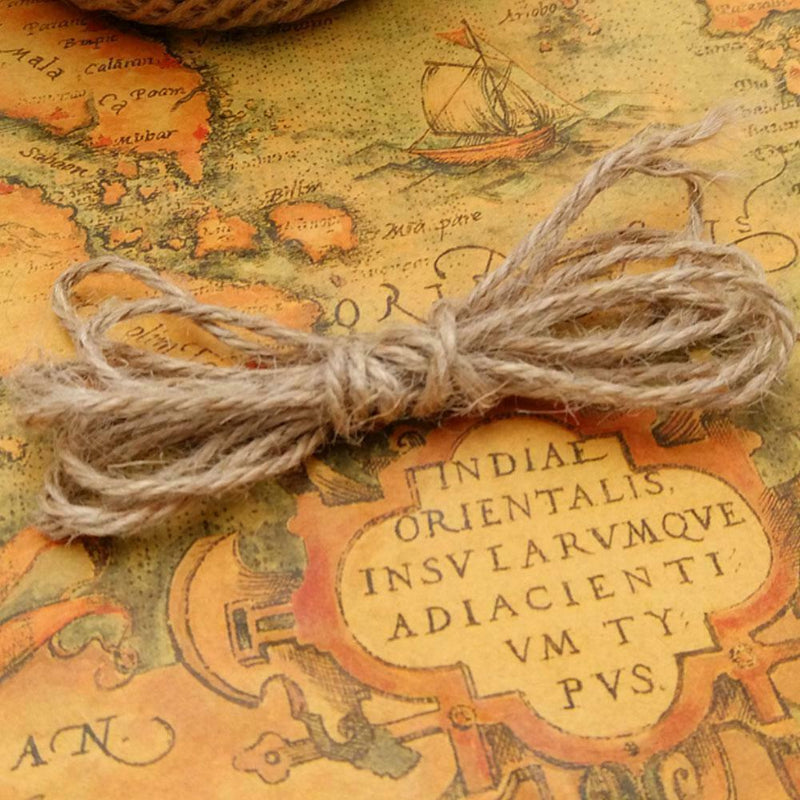 1 Roll 1.4 Metre Jute Twine Cord Dia Hemp Rope Pack Packaging Accessory DIY X7U5