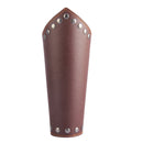 Medieval Knight Lace Up Wristband Wide Cuff Bracelet Costume Arm Armor Brown