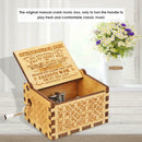 Retro Carved Hand Cranked Music Box Wooden Manual Birthday Gift Ornaments