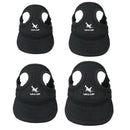 Baseball Hat Sun-shading Bucket Cap with Ear Holes For Dog Pet Cats Black S
