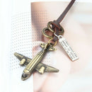 Retro Long Men And Women Sweater Chain Childlike Bronze Passenger Aircraft  T5Z8