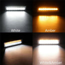 1x 6" 60W Car Top LED Offroad Work Light Bar Dual Color White & Amber Waterpr FT