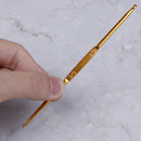 6pcs Golden Aluminum Double End Crochet Hook 2.0 - 7.0mm FT