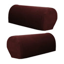 4Pcs (Coffee&Black) Anti-slip Couch Sofa Armrest Covers Slipcovers Protector