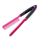 Salon hair hairdresser DIY hair design hair straight folding type V comb ro