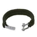 7 Strand Survival Military Weave Bracelet Cord Buckle - Green J6F3