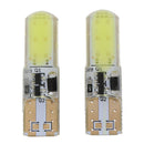 1x T10 Silica Gel 194 168 COB 12 SMD LED Side Strobe Flash Blink Light Bulbs 3C