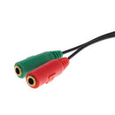 3.5mm Stereo Audio Male to 2x Female Headset Mic Y Splitter Cable 20cm