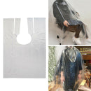 100x L Disposable Hair Cutting Cape Gown Barber Capes Gowns Apron with Clips