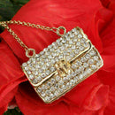Modern Crystal Rhinestone Handbag Charm Pendant Keychain Bag Keyring Key Ni A8X4