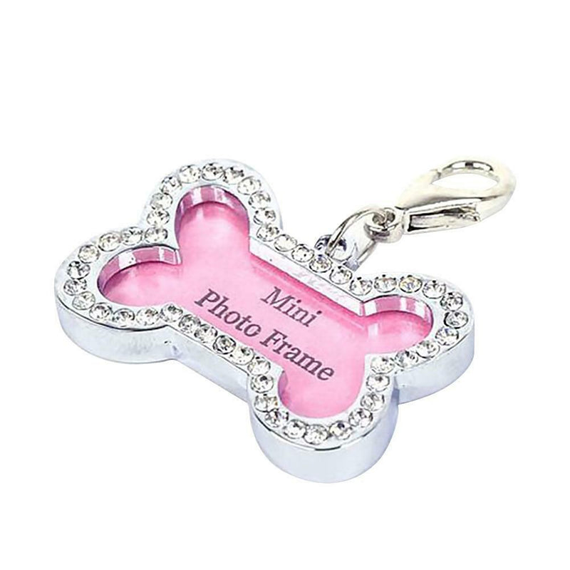Pets ID Tag Name Address Pendants DIY Dog Puppy Anti-Lost Card (Bone Shape)