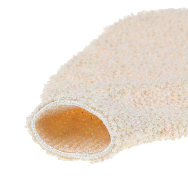 1XBath Gloves Exfoliating Wash Foam Massage Scrubber Hemp Cleaning Towel Spon Gw