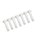 50pcs M5x25mm Plastic Screws Head Cap Hex Bolts Hexagonal Screws White