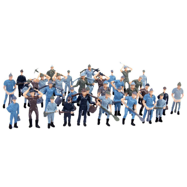 Railway Construction Workers Figures 1:42 Scale Railroad Worker People