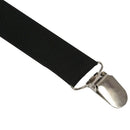 Lady Woman Adjustable Metal Clamp Elastic Suspenders Braces - Black S7N4