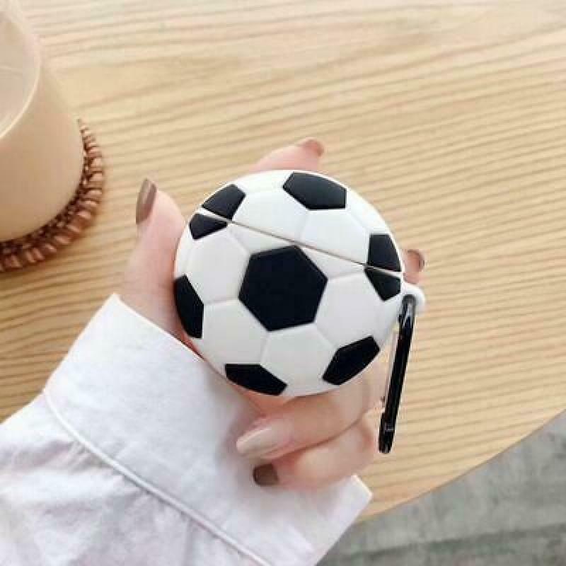 Fashion Soccer Pattern Protective Case Shockproof Silicone Cover for Airpods 1/2