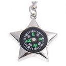 Metal Star Compass Pendant Keychain for Men