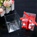 50Pcs 5*5*5cm PVC Transparent Square Gift Boxes Wedding Favor Party Favor C B7S9