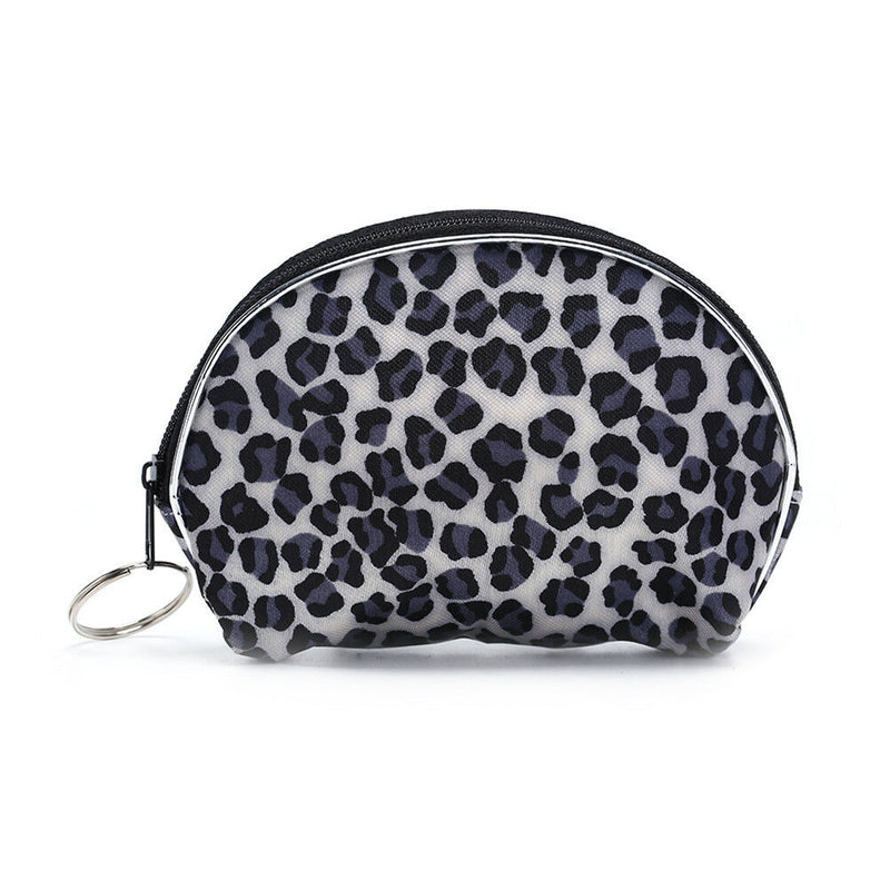 2Pcs Women Leopard Mini Wallet Card Holder Zip Coin Purse Clutch Handba  Kw