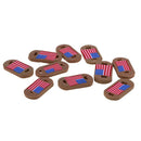 10pcs US Flag Pattern Polymer Clay Beads Spacer Beads DIY Jewelry Craft
