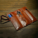Retro Amazing Pirate Treasure Map Roll Up PU Leather Pen Pencil Case Make Up JR
