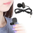 3.5mm Clip on Lapel External Lavalier Microphone for Cell Phone PC Laptop Pad