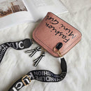 Women PU Leather Shell Wide Shoulder Strap Crossbody Messenger Bag (Pink) A