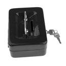 Creative Portable Metal Storage Container Safe Lock Box Money Coffer Black